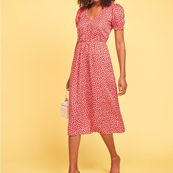 🌷Reformation Lou Lou Dress in Cassie - Picture 1 of 8